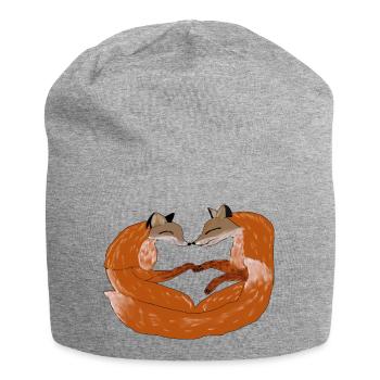 Fuchsherz Zweisamkeit - Jersey-Beanie - Grau meliert - Vorne