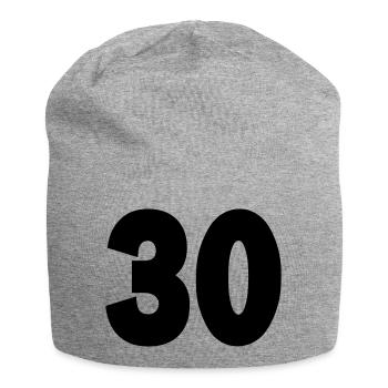 30 - Jersey Beanie - heather grey - Front