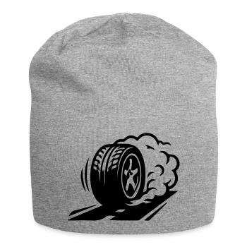 Icône de dérapage de pneus de voiture - Bonnet en jersey - gris chiné - Devant