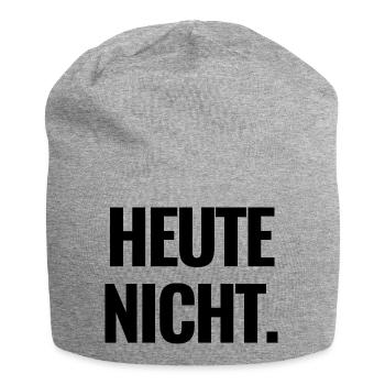 Heute nicht. - Jersey-Beanie - Grau meliert - Vorne