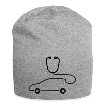 Car Mechanic Car Diagnostic Logo - Jersey Beanie - heather grey - Front