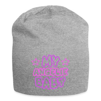 Cadeau pour Angelie - Bonnet en jersey - gris chiné - Devant