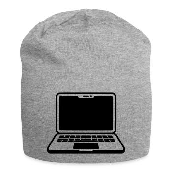 ordinateur portable - Bonnet en jersey - gris chiné - Devant