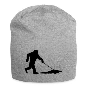 Bigfoot mit Alligator - Jersey-Beanie - Grau meliert - Vorne
