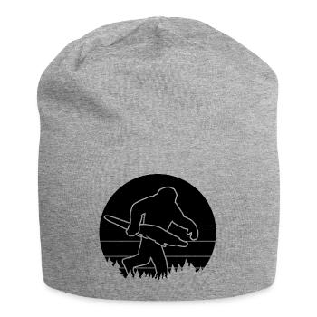 Bigfoot mit Alligator Silhouette - Jersey-Beanie - Grau meliert - Vorne