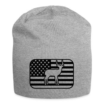 Antelope USA Flag - Jersey Beanie - heather grey - Front