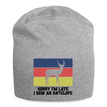 Antelope Humor Saying - Jersey Beanie - heather grey - Front