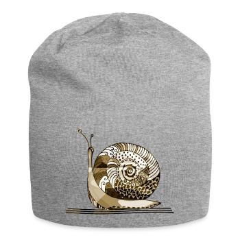 snail - Jersey Beanie - heather grey - Front