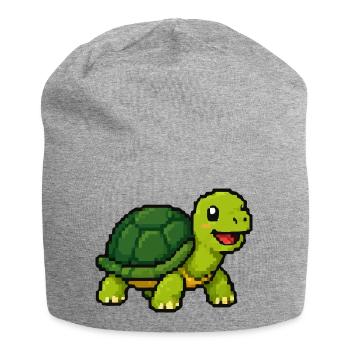 Pixel Turtle Adventure - Jersey Beanie - heather grey - Front