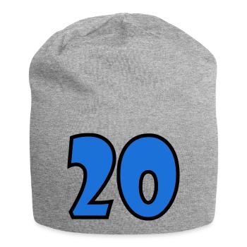 20 - Jersey-Beanie - Grau meliert - Vorne