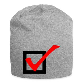 Tick off - Jersey Beanie - heather grey - Front