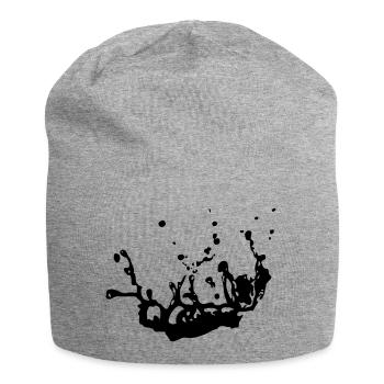 Wassertropfen - Jersey-Beanie - Grau meliert - Vorne