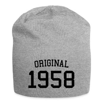 Original 1958 - 64 ans, cadeau du 64e anniversaire - Bonnet en jersey - gris chiné - Devant