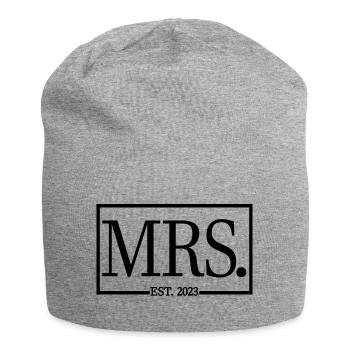 Mme Est. 2023 Fiançailles Mariage Douche nuptiale - Bonnet en jersey - gris chiné - Devant