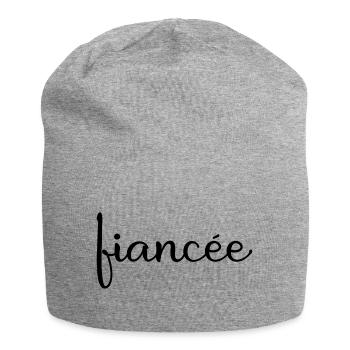 Verlobte passende Verlobung Hochzeit Flitterwochen - Jersey-Beanie - Grau meliert - Vorne