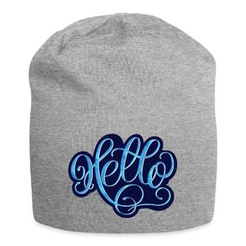 Hello - Jersey-Beanie - Grau meliert - Vorne