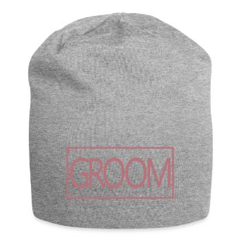 Groom - Husband To Be Wedding Party Engagement - Jersey Beanie - heather grey - Front