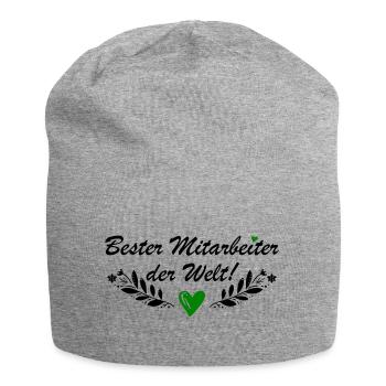 Bester Mitarbeiter der Welt - Jersey-Beanie - Grau meliert - Vorne