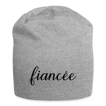 Verlobte Matching Verlobung Hochzeit Flitterwochen - Jersey-Beanie - Grau meliert - Vorne