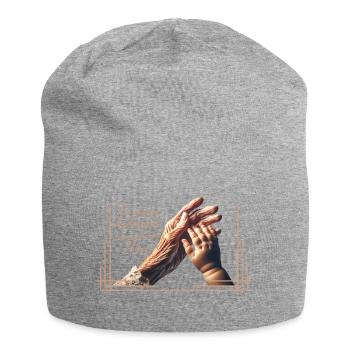 Ein alter Hase führt, ein junger Mann vertraut - Jersey-Beanie - Grau meliert - Vorne