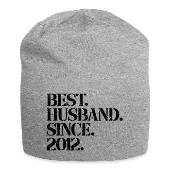 Bester Ehemann seit 2012, Geschenk zum 11-jährigen Jubiläum - Jersey-Beanie - Grau meliert - Vorne