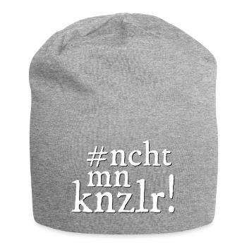 ncht mn knzlr! Nicht mein Kanzler! - Jersey-Beanie - Grau meliert - Vorne
