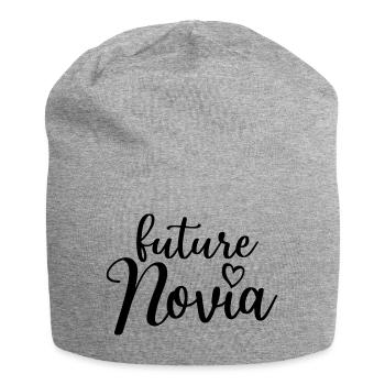 Future Novia Girlfriend Engagement Wedding Gift - Jersey Beanie - heather grey - Front