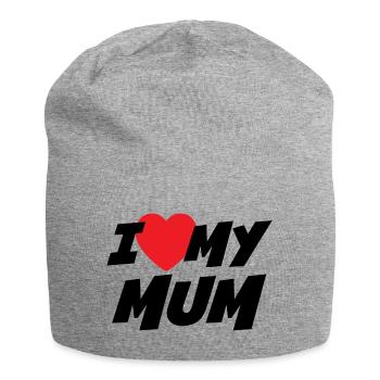 I Love my Mum - Jersey Beanie - heather grey - Front