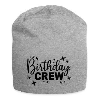 Birthday Crew Matching Group Birthday Party Outfit - Jersey Beanie - heather grey - Front