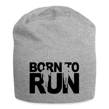 Geboren um zu Laufen, Läufer - Jersey-Beanie - Grau meliert - Vorne