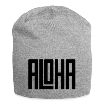 L’art de la typographie aloha - Bonnet en jersey - gris chiné - Devant
