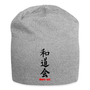 Wado kai kanji noir avec texte - Bonnet en jersey - gris chiné - Devant