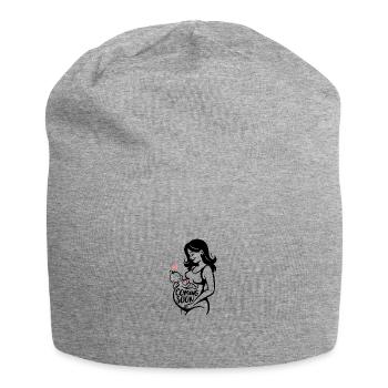 Coming Soon Baby Schwanger Schwangerschaft - Jersey-Beanie - Grau meliert - Vorne