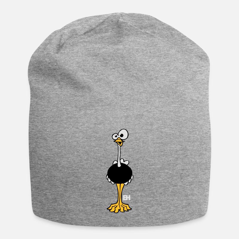 Autruche - Bonnet en jersey - gris chiné