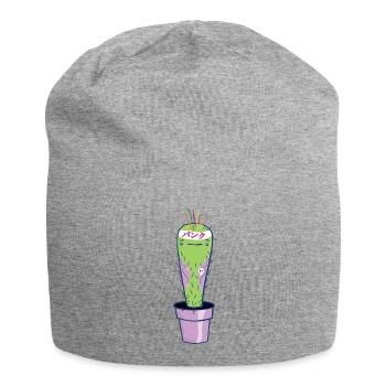 Punkrock kawaii Kaktus. - Jersey-Beanie - Grau meliert - Vorne