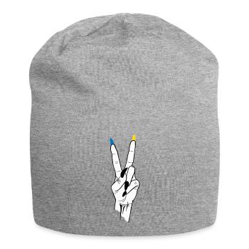 Victoire Ukraine Paix - Bonnet en jersey - gris chiné - Devant