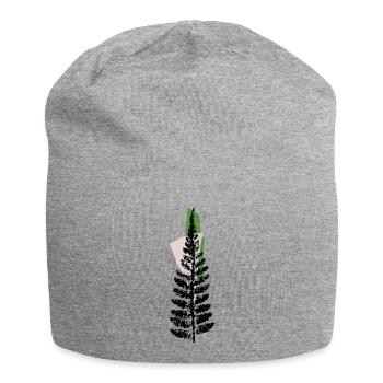 Feuille - Bonnet en jersey - gris chiné - Devant