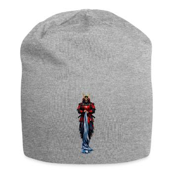 Manteau de Samouraï Guerrier Rouge - Bonnet en jersey - gris chiné - Devant