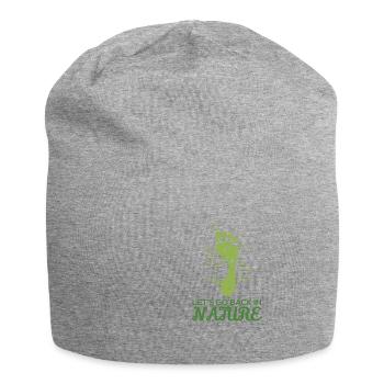 Barefoot Foot Print - Jersey-Beanie - Grau meliert - Vorne
