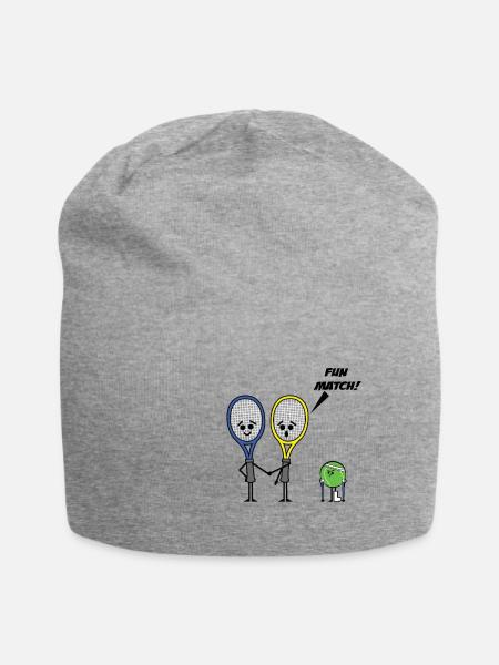 Raquette de tennis - Bonnet en jersey - gris chiné