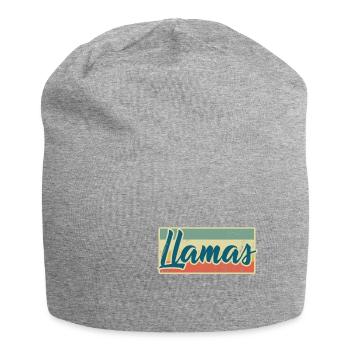 Lama Amérique du Sud Europe - Bonnet en jersey - gris chiné - Devant