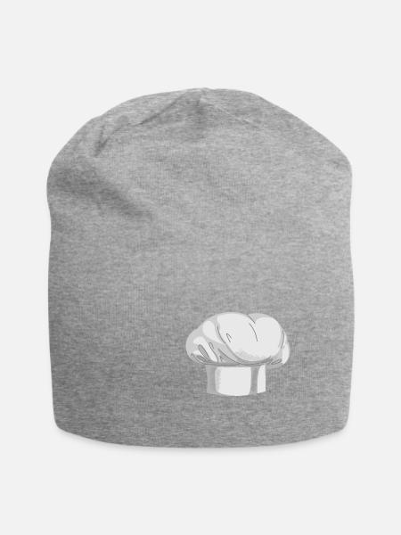 Koch - Kochmütze - Jersey-Beanie - Grau meliert