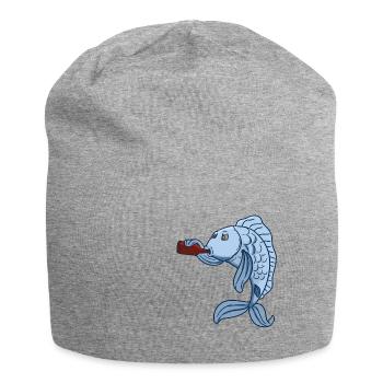 Poisson ivre - Bonnet en jersey - gris chiné - Devant