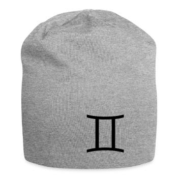 Sternzeichen Zwilling - Jersey-Beanie - Grau meliert - Vorne