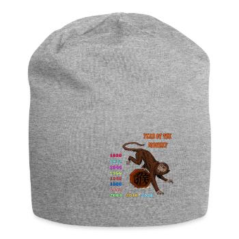 Year of the monkey gift idea with zodiac fans - Jersey Beanie - heather grey - Front