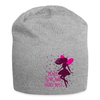 Peace love and fairy dust 01 - Jersey Beanie - heather grey - Front