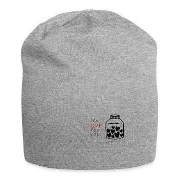 Mon amour pour toi - Mon amour pour toi - Bonnet en jersey - gris chiné - Devant