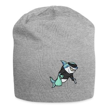 Robber Shark , Hai Räuber - Jersey-Beanie - Grau meliert - Vorne