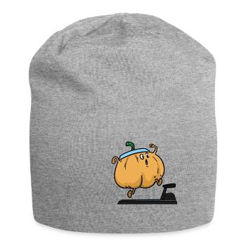 Squash workout, pumpkin, pumpkin - Jersey Beanie - heather grey - Front