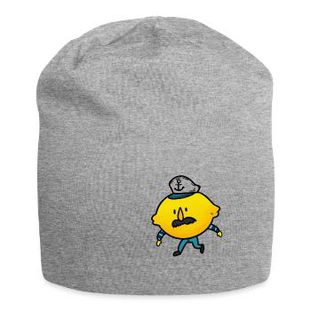Capitaine Lemon, citron - Bonnet en jersey - gris chiné - Devant